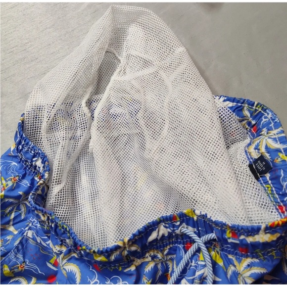 TAILORBYRD Men’s Blue Hawaiian Surfer Brief Lined 7" Swim Shorts Size Medium - Picture 9 of 10